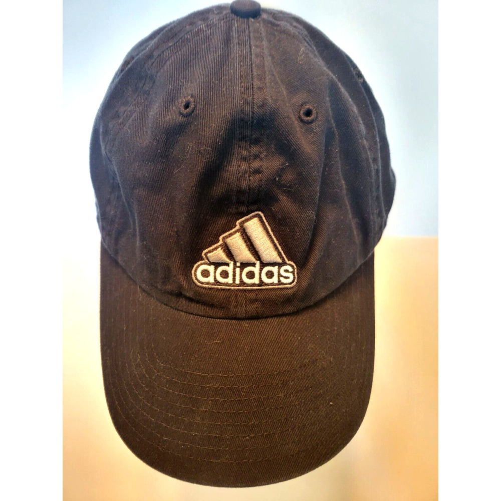 ADIDAS Adjustable Strapback Hat Black OSFM Adult Embroidered Logo Cap